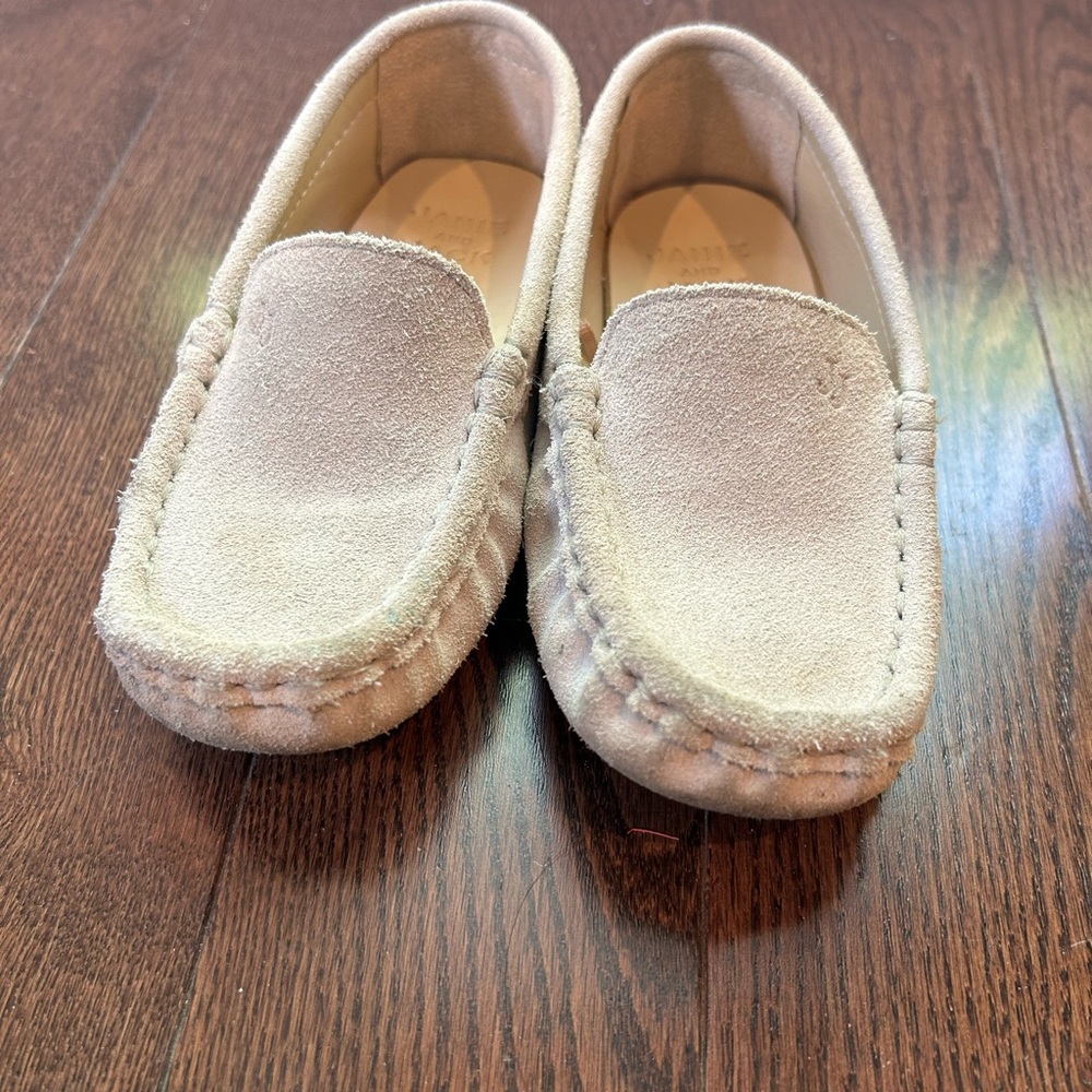 Janie and Jack Kids Suede Loafers in grey
